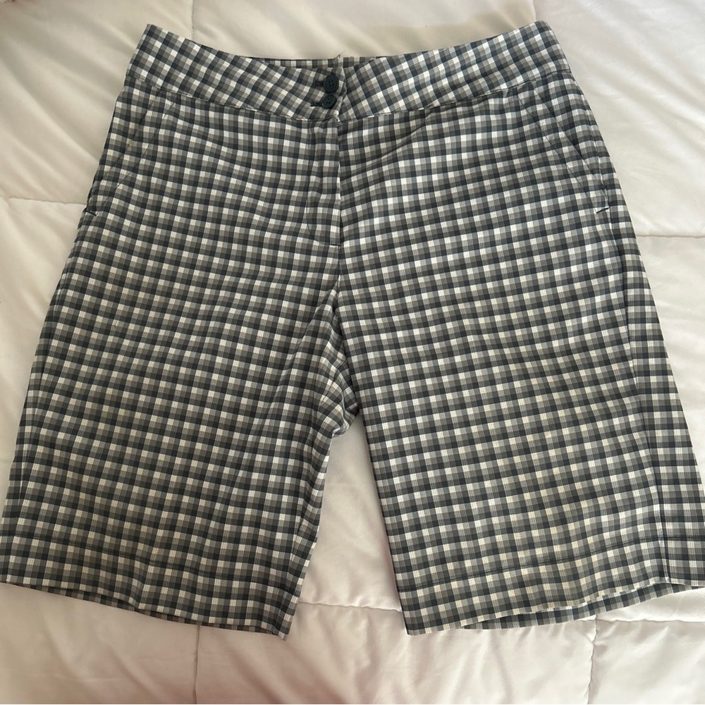 Nike Golf Dri-FIT Checkered Bermuda golf Shorts Women's 8
